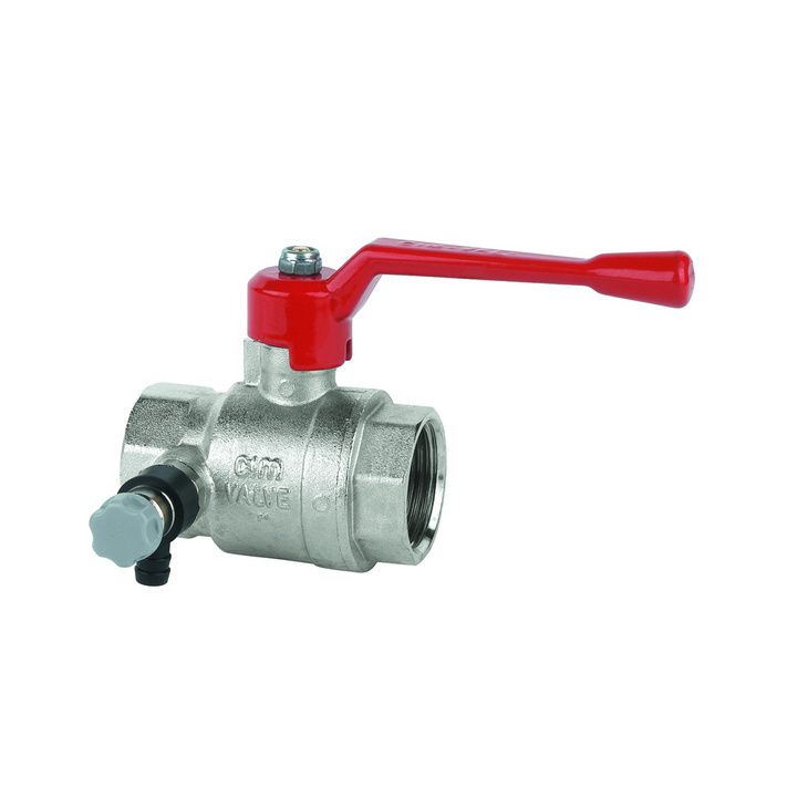 Ball valves with drain point