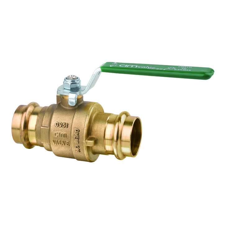 Ball valves with press fittings