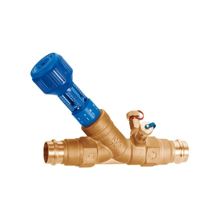Balancing valve with press fittings